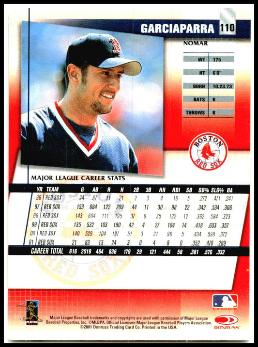 2002 Donruss Fan Club #110 Nomar Garciaparra Boston Red Sox
