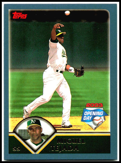 2003 Topps #77 Miguel Tejada Oakland Athletics