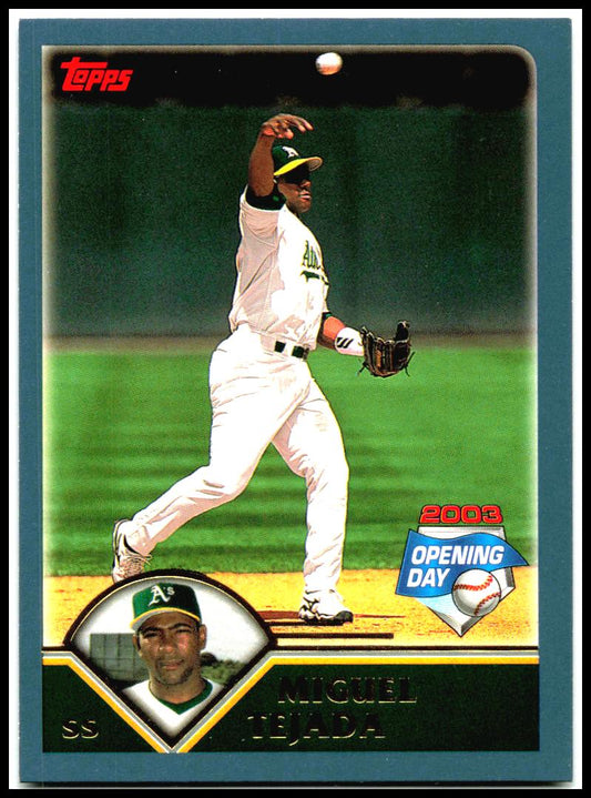 2003 Topps #77 Miguel Tejada Oakland Athletics