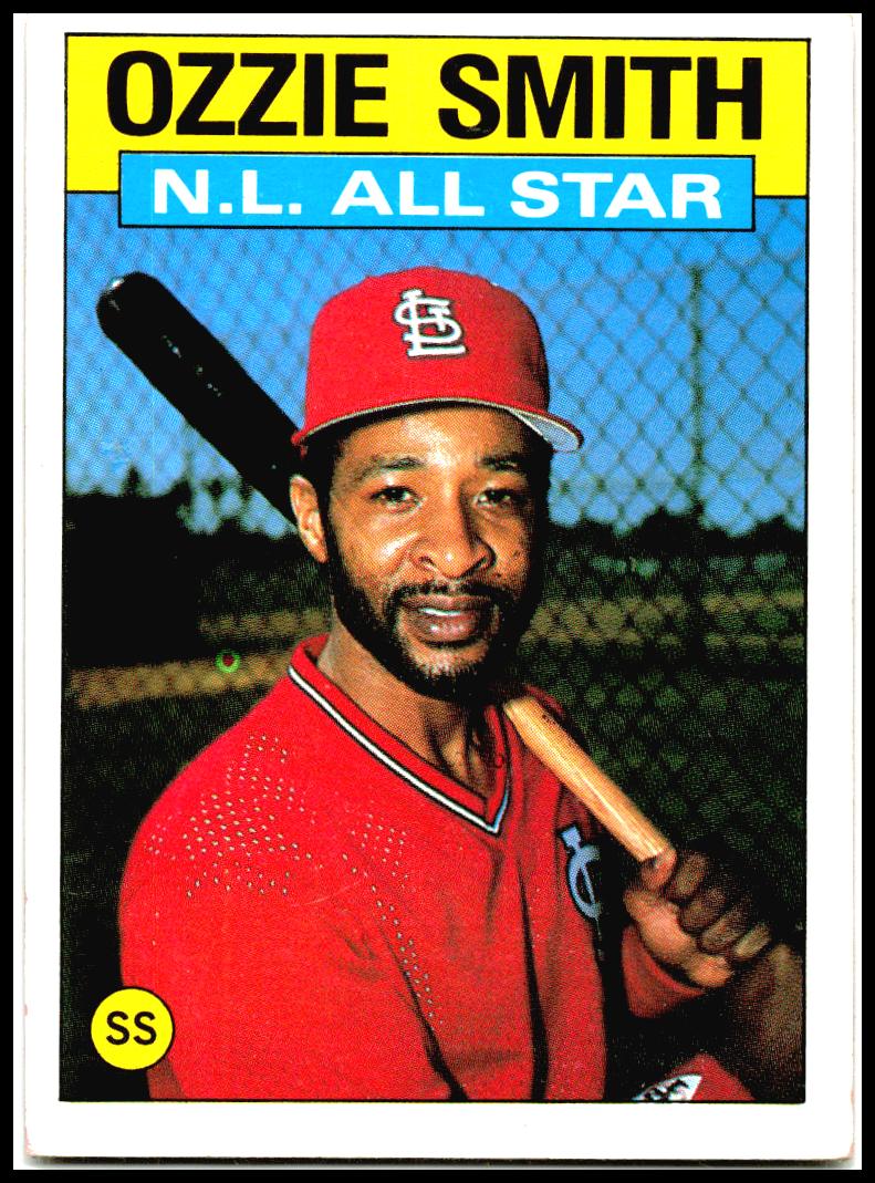1986 Topps #704 Ozzie Smith St. Louis Cardinals