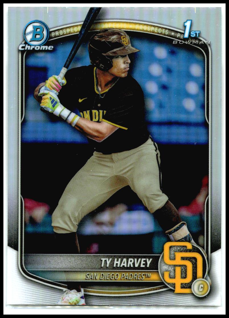 2025 Bowman Draft Chrome Refractor #BDC-58 Ty Harvey San Diego Padres