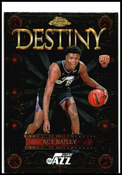 2025-26 Topps Chrome Destiny #D-5 Ace Bailey Utah Jazz