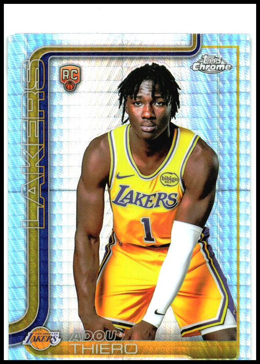 2025-26 Topps Chrome Prism Refractor #286 Adou Thiero Rookie Los Angeles Lakers