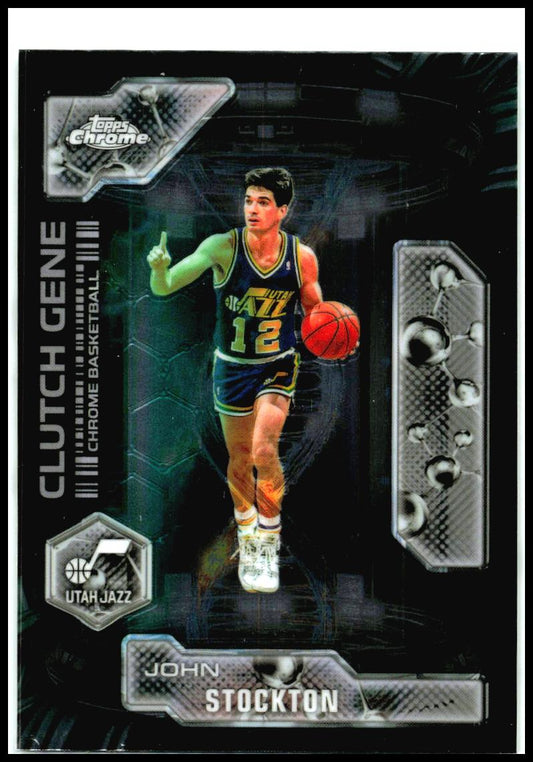 2025-26 Topps Chrome Clutch Gene #CG-26 John Stockton Utah Jazz