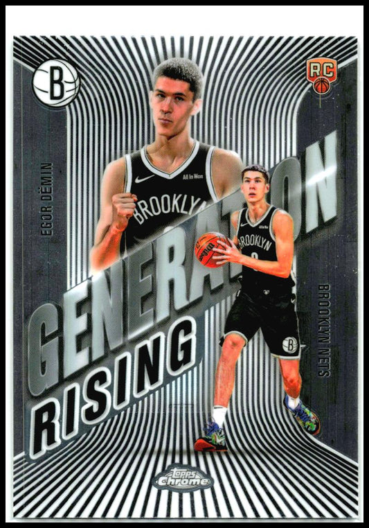 2025-26 Topps Chrome Generation Rising #GR-15 Egor Dëmin Brooklyn Nets