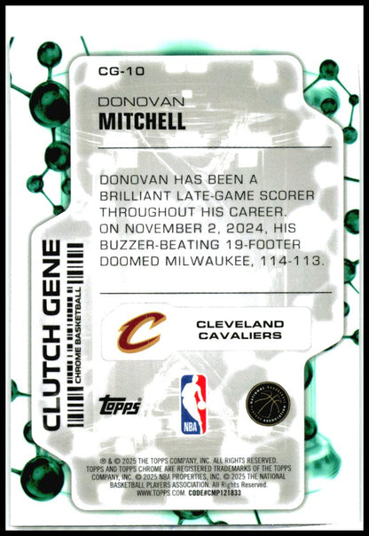 2025-26 Tops Chrome clutch Genne #CG-10 Donovan Mitchell