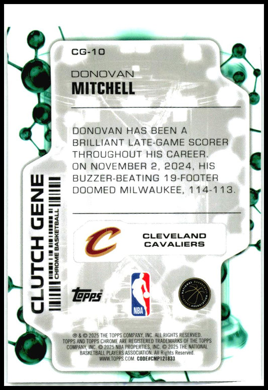 2025-26 Tops Chrome clutch Genne #CG-10 Donovan Mitchell
