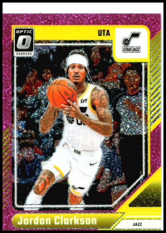 2024-25 Donruss Optic Pink Glitter #122 Jordan Clarkson #/275 Utah Jazz
