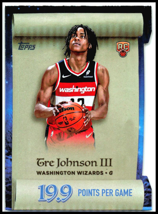2025-26 Topps Holiday Making The Nice List #ML-6 Tre Johnson III Wizards