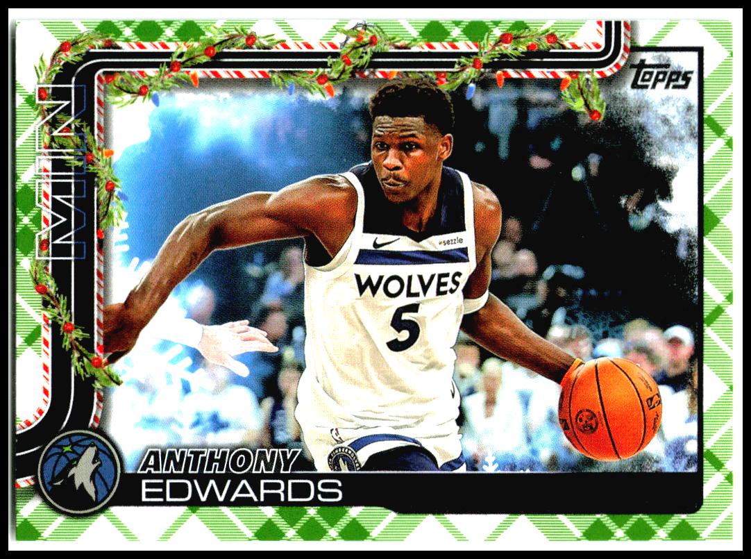 2025-26 Topps Holiday #H84 Anthony Edwards Minnesota Timberwolves