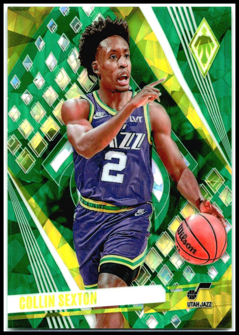 2023-24 Panini Phoenix Phoenix Green Ice #150 Collin Sexton #/149 Utah Jazz