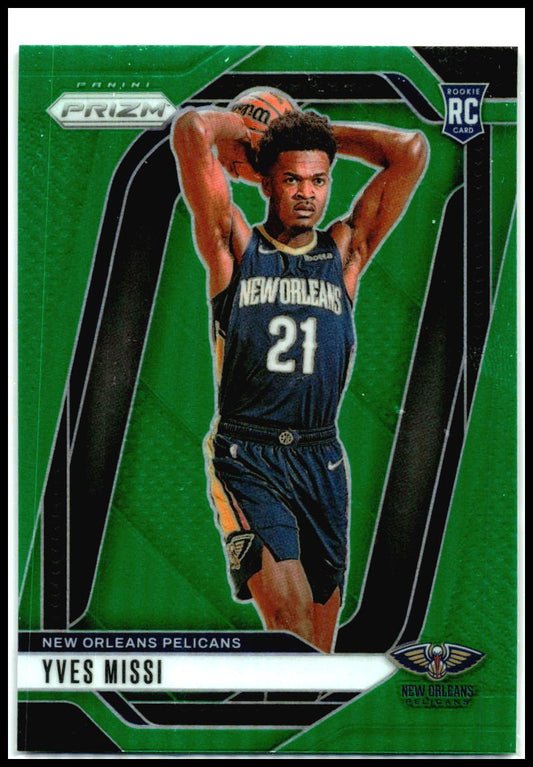 2024-25 Panini Prizm Prizms Green #233 Yves Missi New Orleans Pelicans