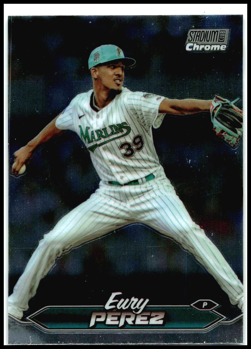 2024 Stadium Club Chrome #139 Eury Pérez Miami Marlins