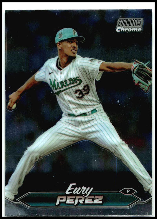 2024 Stadium Club Chrome #139 Eury Pérez Miami Marlins