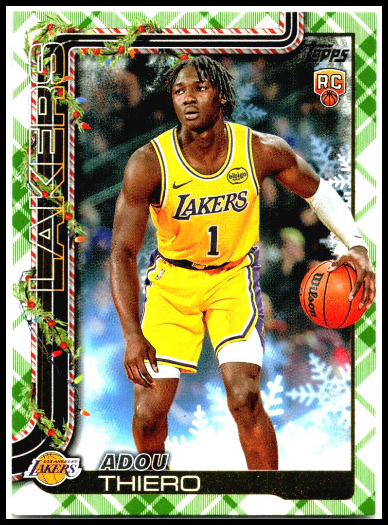 2025-26 Topps Holiday #H196 Adou Thiero Rookie Los Angeles Lakers