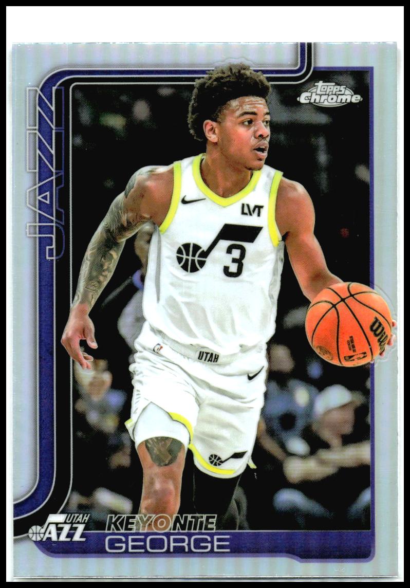 2025-26 Topps Chrome Refractor #235 Keyonte George Utah Jazz