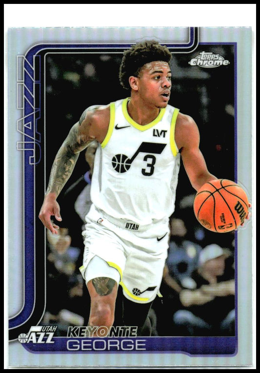 2025-26 Topps Chrome Refractor #235 Keyonte George Utah Jazz