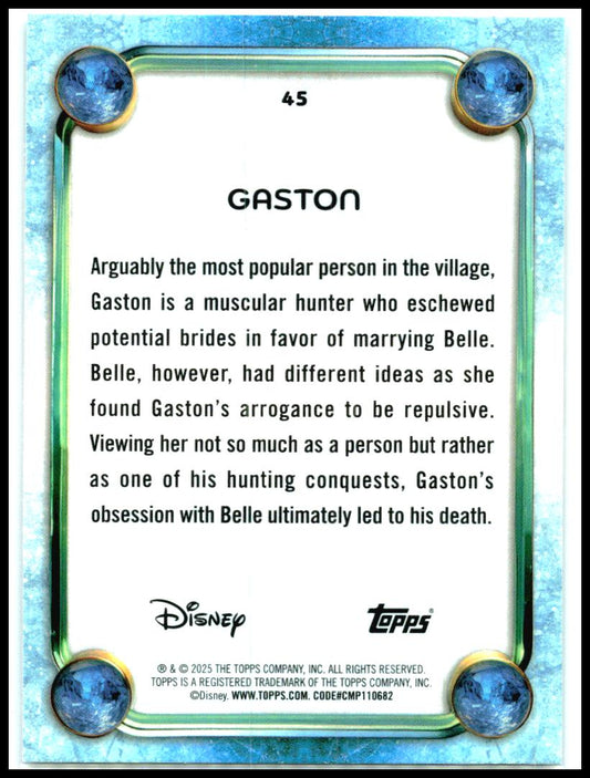 2025 Topps Disney Wonder FoilFractor #45 Gaston