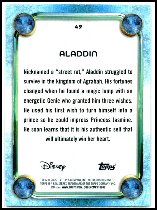 2025 Topps Disney Wonder FoilFractor #49 Aladdin