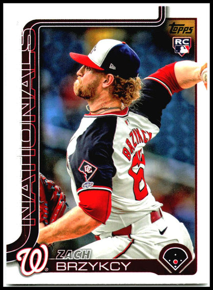 2025 Topps #411 Zach Brzykcy Rookie Washington Nationals