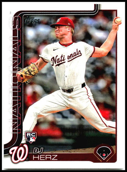 2025 Topps #287 DJ Herz Rookie Washington Nationals
