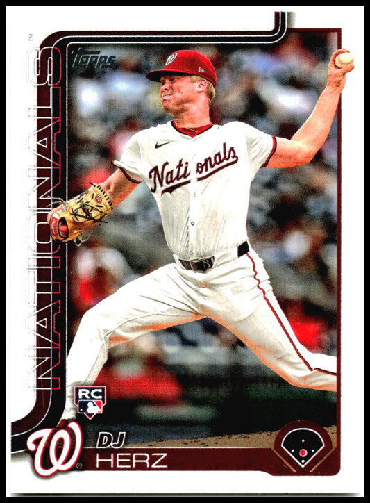 2025 Topps #287 DJ Herz Rookie Washington Nationals