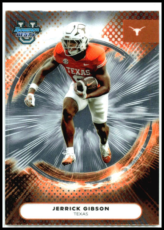 2025 Bowman University Best #6 Jerrick Gibson Texas Longhorns