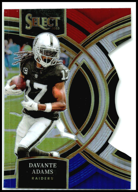 2023 Panini Select Red and Blue Prizms Die Cuts #182 Davante Adams Raiders