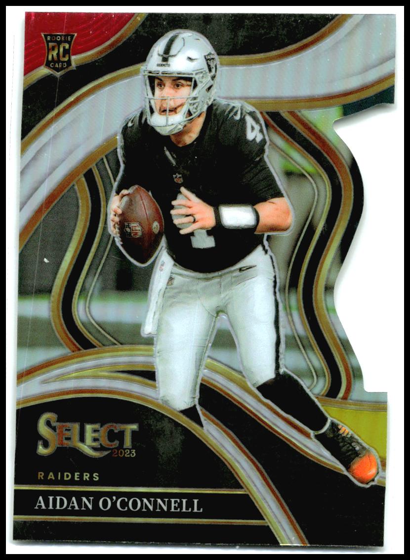 2023 Select Red and Yellow Prizms Die Cuts #298 Aidan O'Connell Rookie Raiders