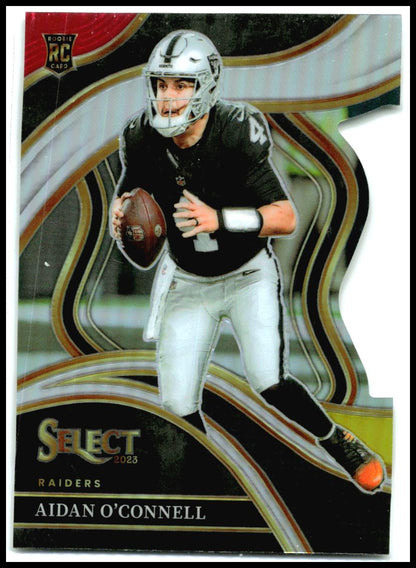 2023 Select Red and Yellow Prizms Die Cuts #298 Aidan O'Connell Rookie Raiders