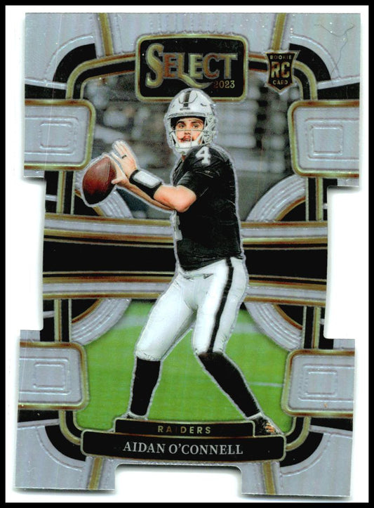 2023 Panini Select Neon Green Prizms Die Cuts #58 Aidan O'Connell Rookie Raiders