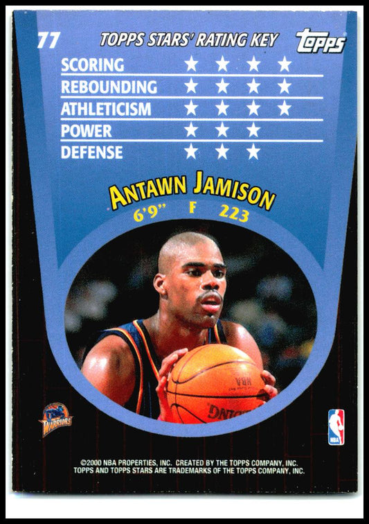 2000-01 Topps Stars #77 Antawn Jamison Golden State Warriors
