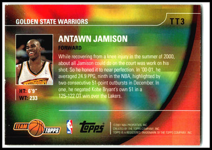2001-02 Topps Team Topps #TT3 Antawn Jamison Golden State Warriors