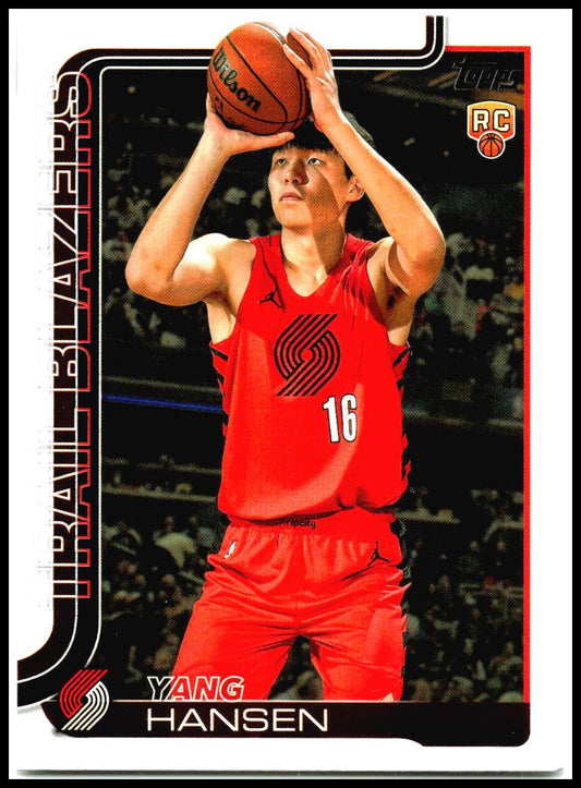 2025-26 Topps #216 Yang Hansen Rookie Portland Trail Blazers