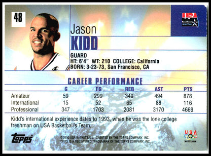 2000 Topps Team USA #48 Jason Kidd USA