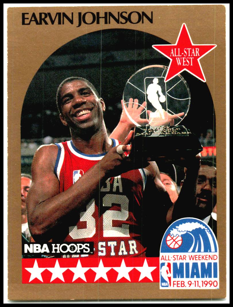 1990-91 Hoops All-Star #NNO Magic Johnson Los Angeles Lakers