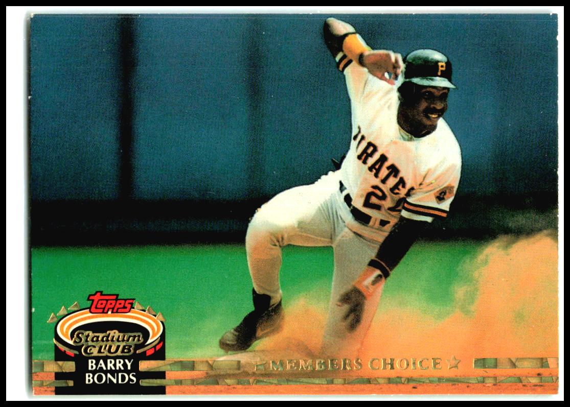 1992 Stadium Club Members choice #604 Barry Bonds Pittsburgh Pirates