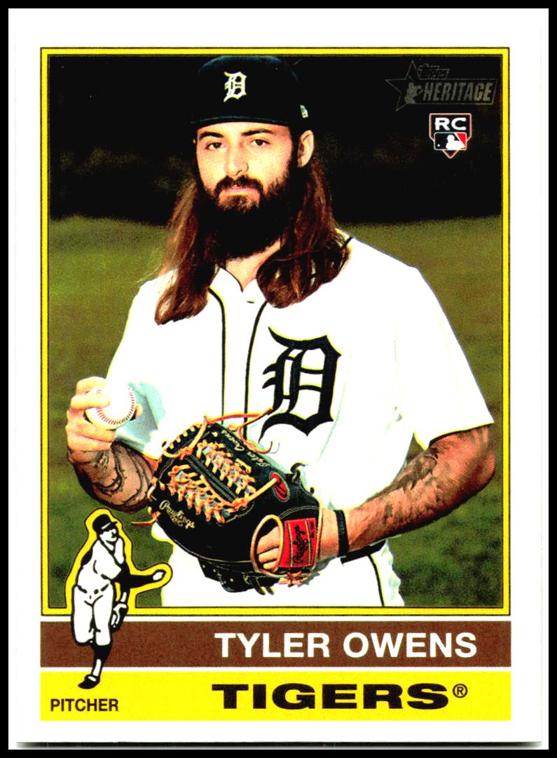 2025 Topps Heritage #522 Tyler Owens Rookie Detroit Tigers
