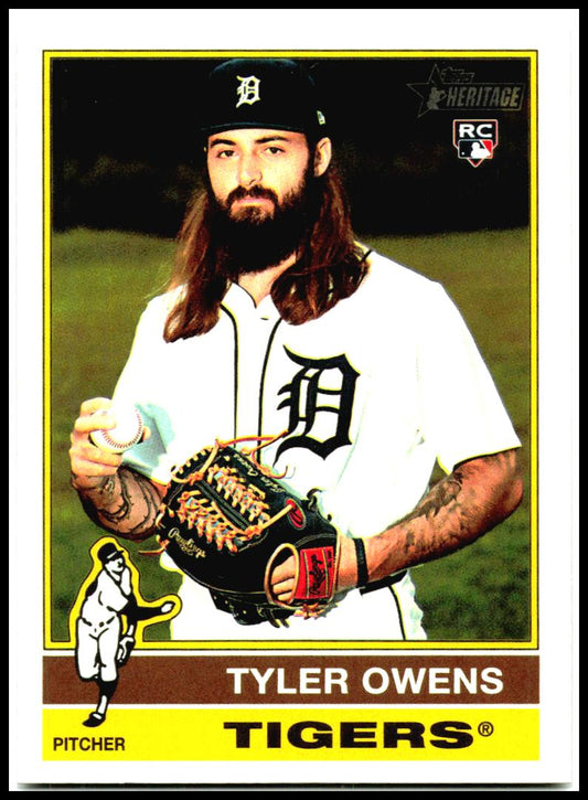 2025 Topps Heritage #522 Tyler Owens Rookie Detroit Tigers