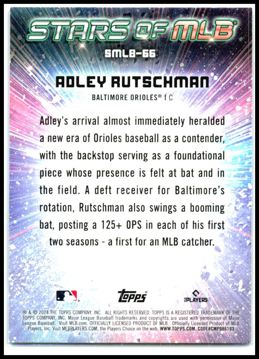 2024 Topps Update Stars of MLB #SMLB-66 Adley Rutschman Baltimore Orioles