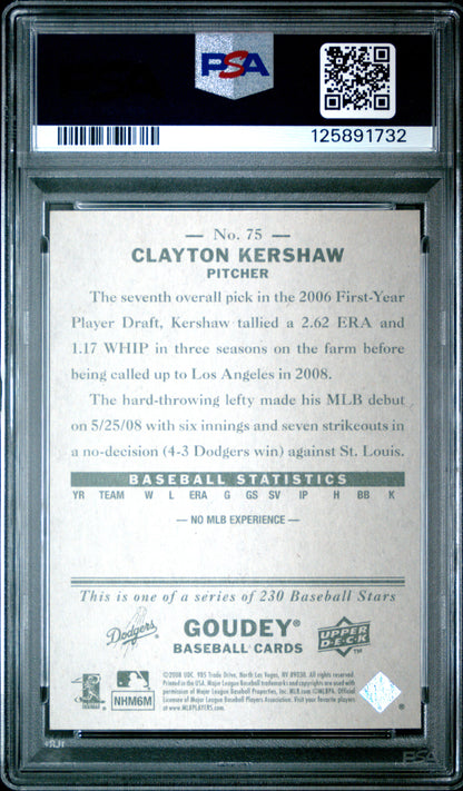 2008 Upper Deck Goudey #75 Clayton Kershaw
