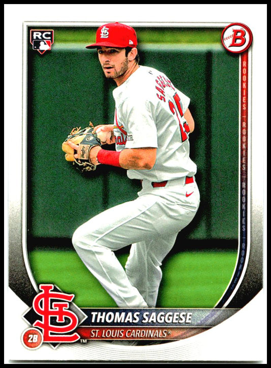 2025 Bowman #57 Thomas Saggese Rookie St. Louis Cardinals
