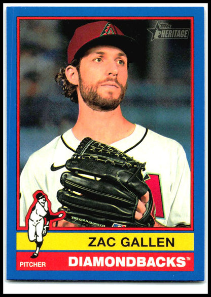 2025 Topps Heritage Dark Blue Border #450 Zac Gallen Arizona Diamondbacks