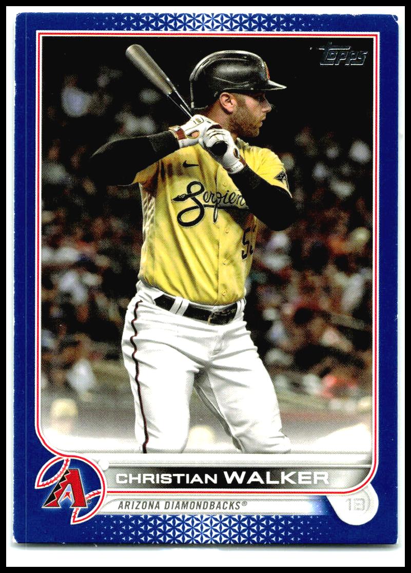 2022 Topps Royal Blue #75 Christian Walker Arizona Diamondbacks