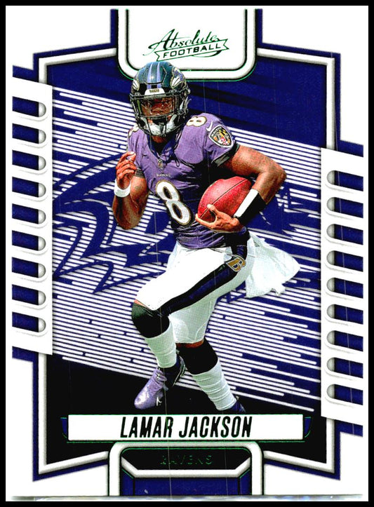 2023 Panini Absolute Green #12 Lamar Jackson Baltimore Ravens