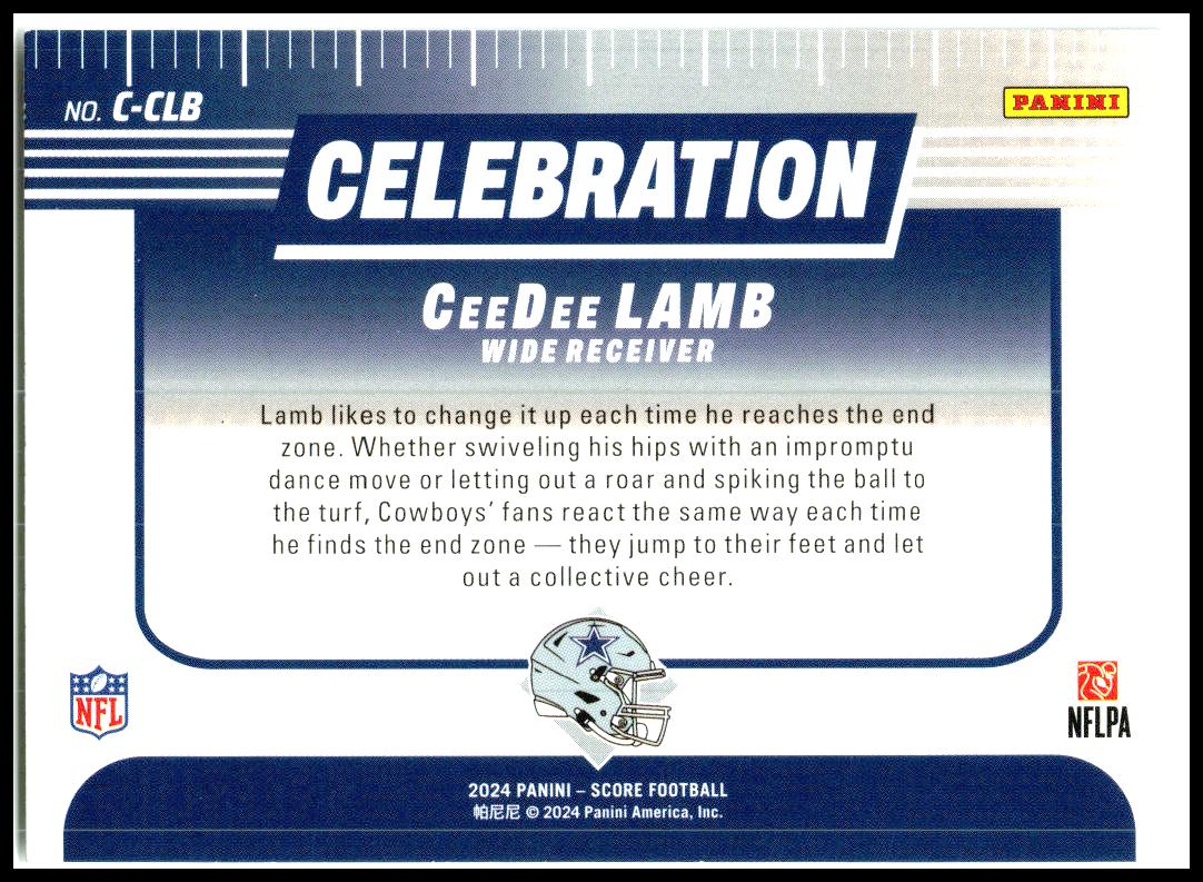 2024 Score Celebration #C-CLB CeeDee Lamb Dallas Cowboys