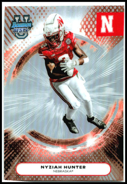 2025 Bowman University Best Refractor #35 Nyziah Hunter Nebraska Cornhuskers