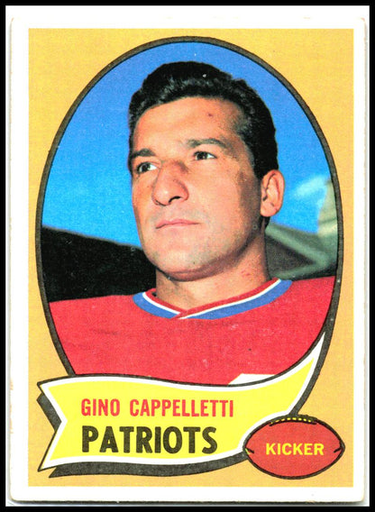 1970 Topps #7 Gino Cappelletti Boston Patriots
