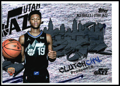 2025-26 Topps Clutch City Prospects Sandglitter #CC-5 Ace Bailey Utah Jazz