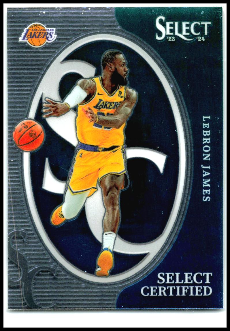 2023-24 Panini Select Select Certified #7 LeBron James Los Angeles Lakers
